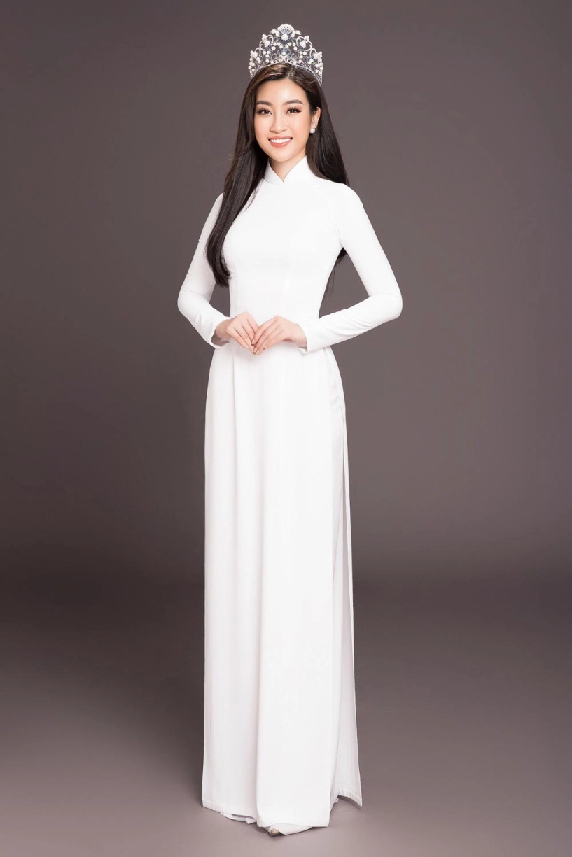 3 mỹ nhân đẹp nhất hoa hậu việt nam 2016 khoe sắc với áo dài trắng thuần khiết - 2