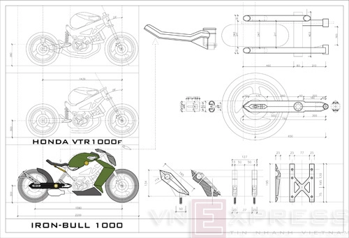  ảnh quá trình độ honda vtr1000f iron-bull - 1