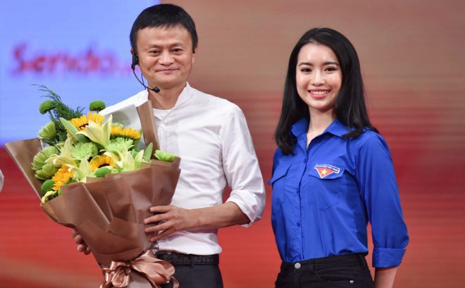 Cận cảnh nhan sắc xinh đẹp của cô hoa khôi được trực tiếp đối thoại với jack ma - 1