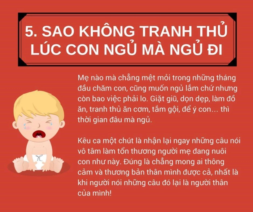 Đưng bao giờ nói ra 6 câu này với người đang nuôi con nhỏ - 6