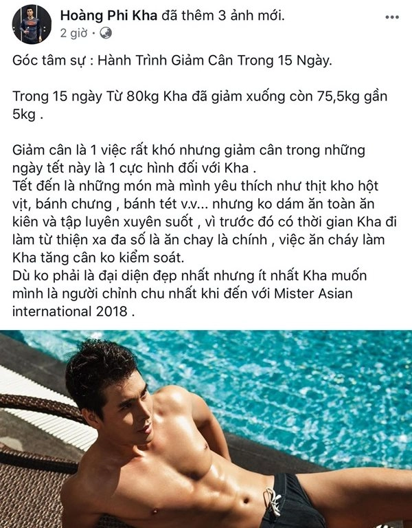 Hành trình 15 ngày giảm cân của hotboy 9x tham dự nam vương châu á quốc tế 2018 - 4