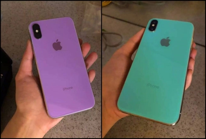 Iphone 2018 ba camera toàn màn hình oled và có thêm màu tím xanh lá cây - 3