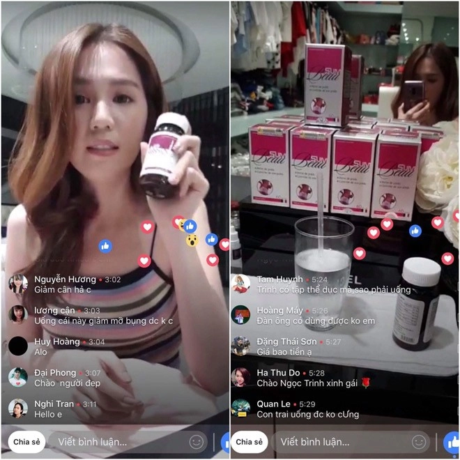 Ngọc trinh livestream chia sẻ bí quyết giảm cân từ pháp - 1