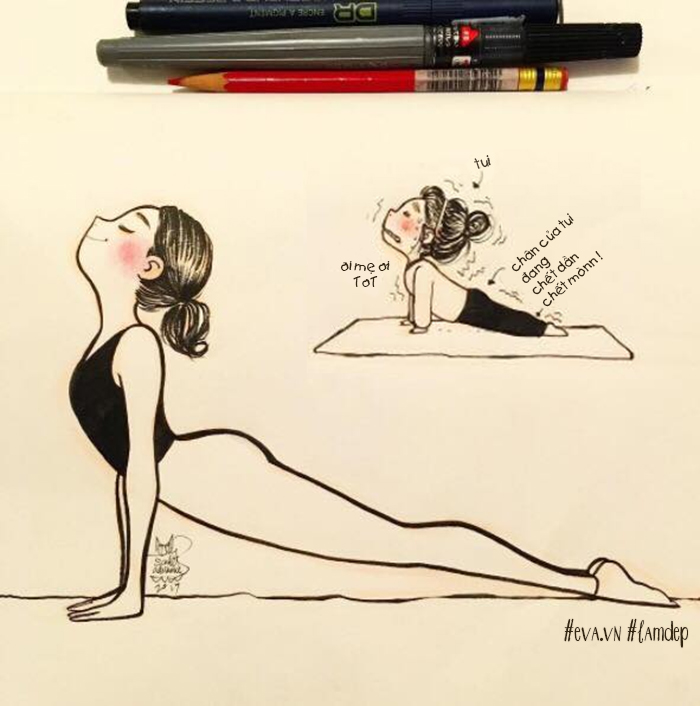 Phì cười trước những hình ảnh đối lập khi bạn tập yoga với các chuyên gia - 3