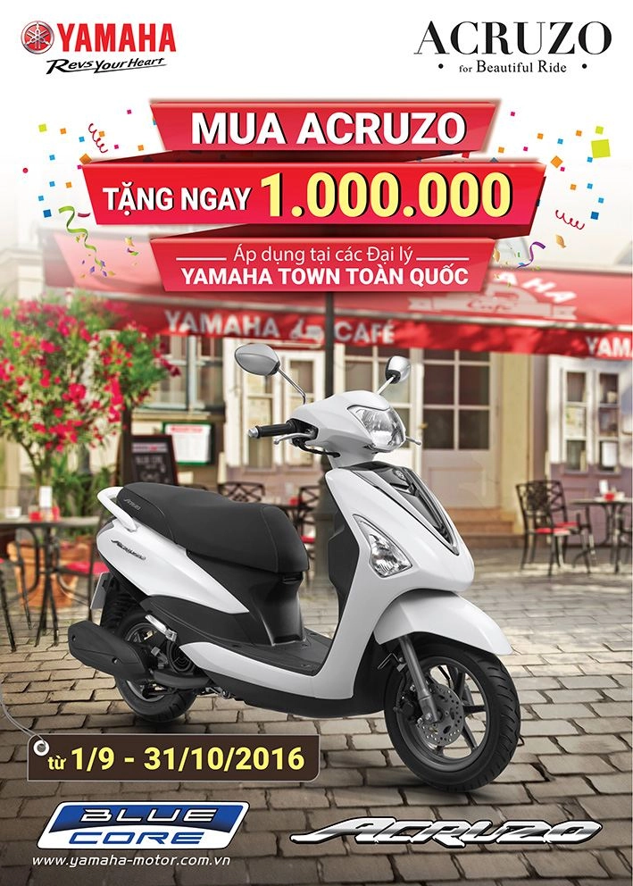 Tặng 1 triệu đồng khi mua yamaha acruzo trên toàn quốc - 1