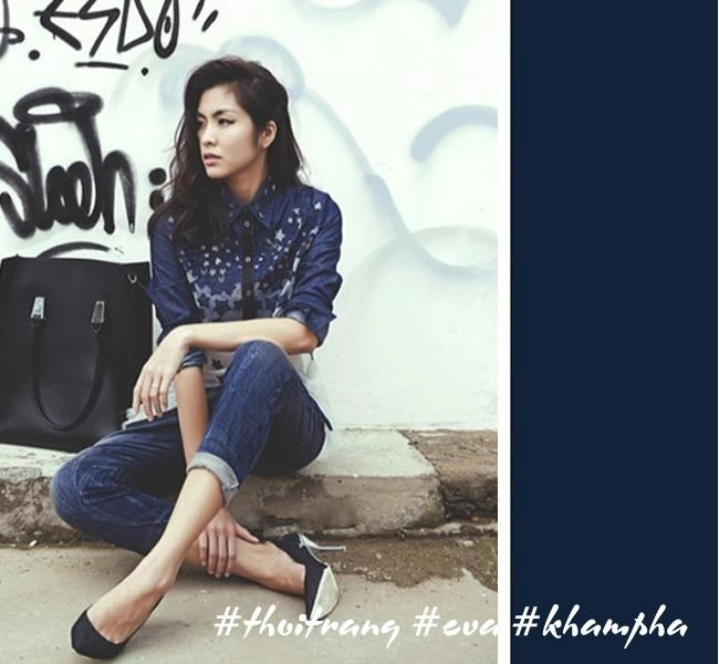 Hãy học tóc tiên hà tăng phối màu áo hợp cạ với màu quần jeans - 3