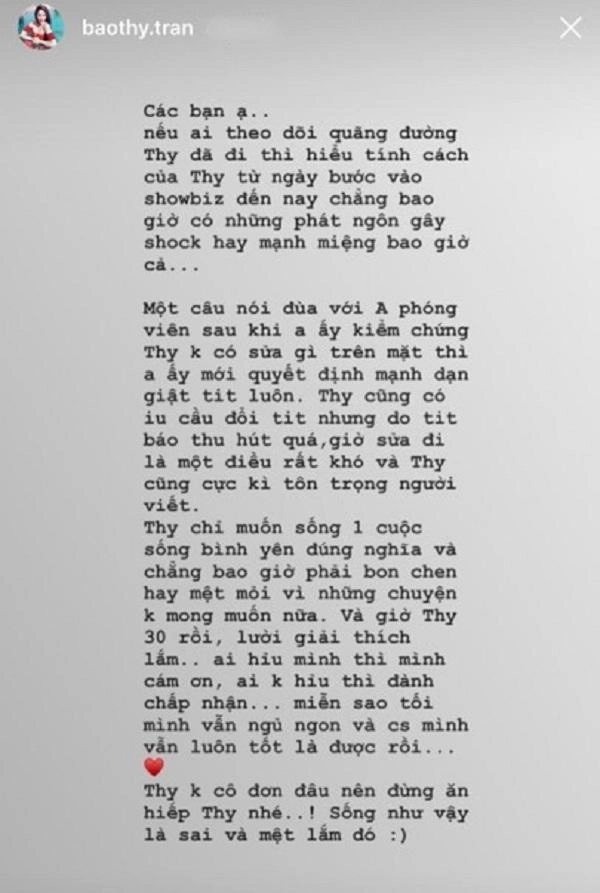 Bảo thy thưởng 10 tỷ cho ai có bằng chứng mình làm đẹp bằng dao kéo - 1