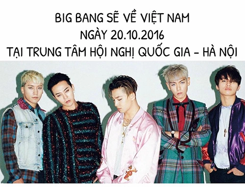 Big bang bất ngờ tổ chức fan meeting tại hà nội vào tháng 10 - 1