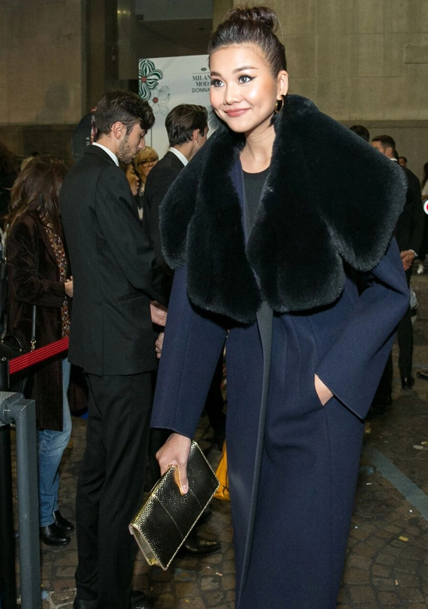 Diện đồ màu tối suốt milan fashion week nhưng thanh hằng vẫn tỏa sáng như thường - 7
