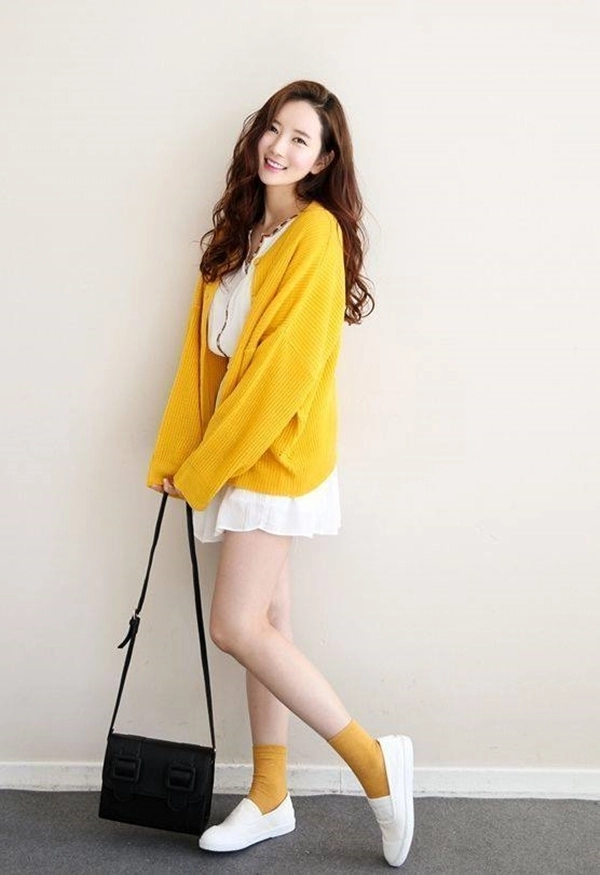 Gợi ý cách diện áo cardigan xinh như con gái hàn quốc nhìn thôi đã muốn yêu - 7