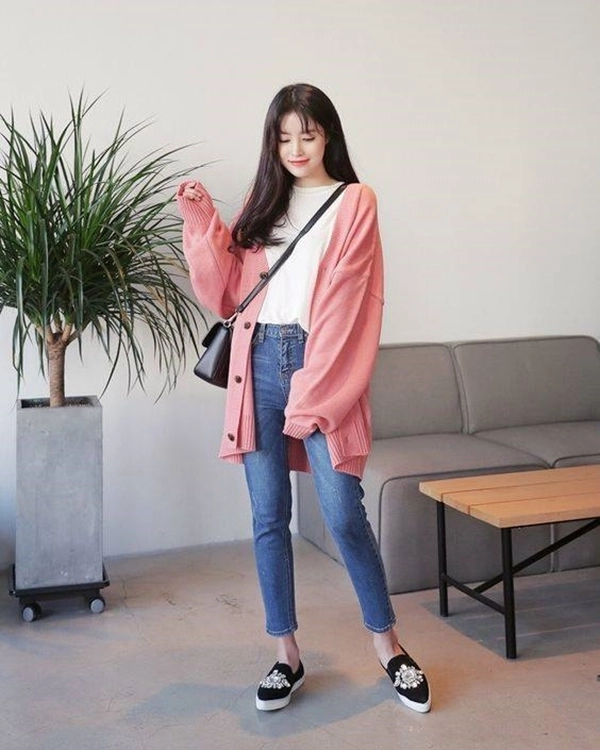 Gợi ý cách diện áo cardigan xinh như con gái hàn quốc nhìn thôi đã muốn yêu - 9