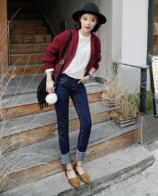 Gợi ý cách diện áo cardigan xinh như con gái hàn quốc nhìn thôi đã muốn yêu - 10