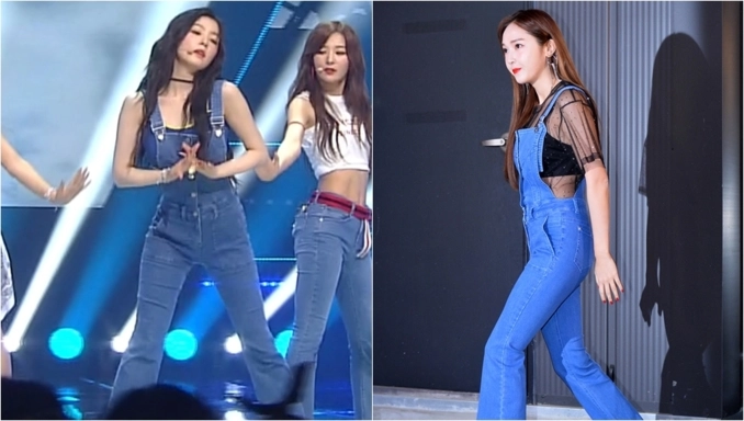 Jessica đụng hàng với nữ thần thế hệ mới nhà sm 1 chiếc quần yếm jeans 2 số phận - 6