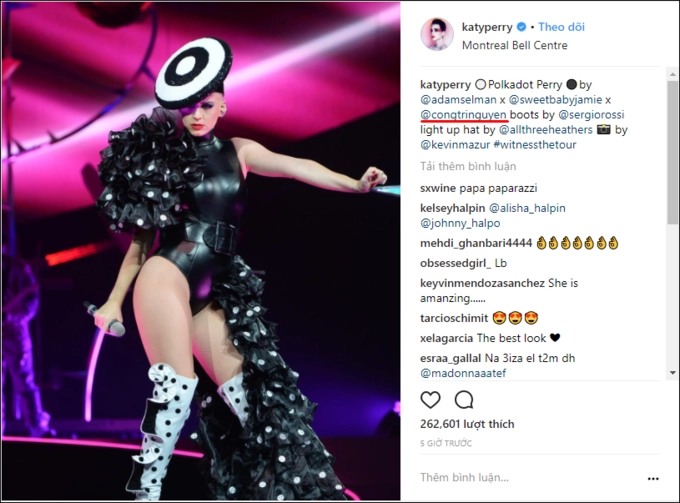 Nối bước rihanna katy perry là ca sĩ quốc tế tiếp theo chọn thiết kế của nguyễn công trí - 1