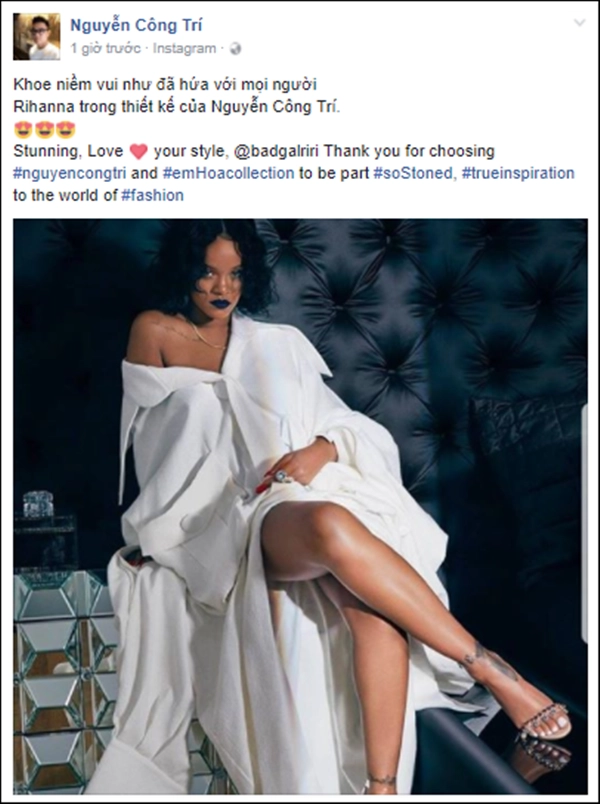 Nối bước rihanna katy perry là ca sĩ quốc tế tiếp theo chọn thiết kế của nguyễn công trí - 6