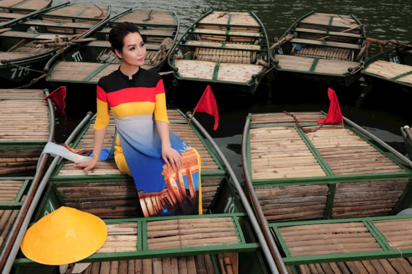 Ntk đỗ trịnh hoài nam làm nóng world cup bằng bst áo dài quốc kỳ 32 nước tham dự - 9