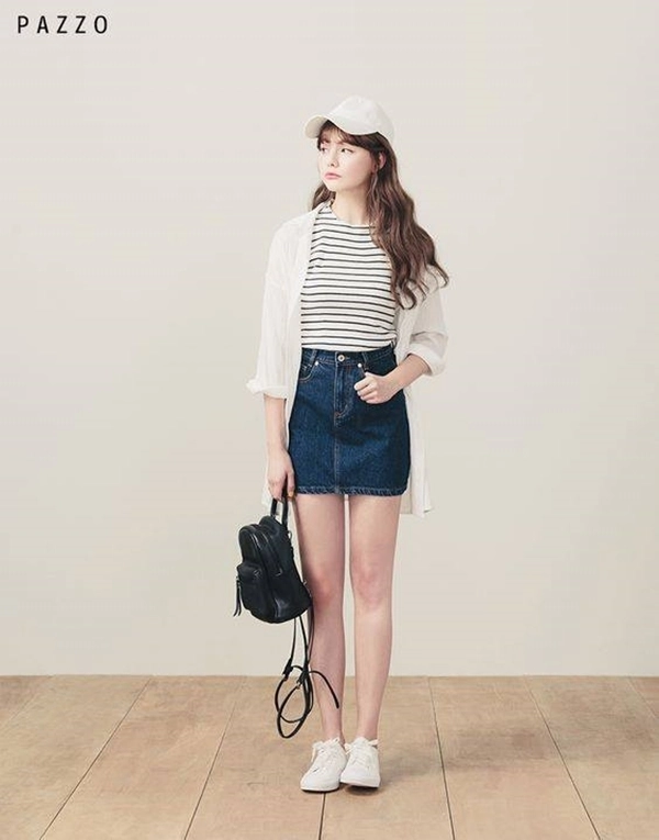Phong cách dạo phố với váy jeans thần thánh không phải lo ngại ngày mưa bão - 3