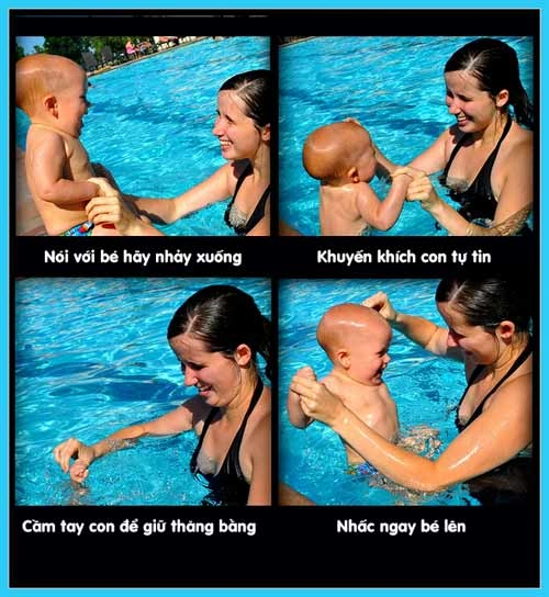 Chẳng khó dạy bé sơ sinh học bơi - 2
