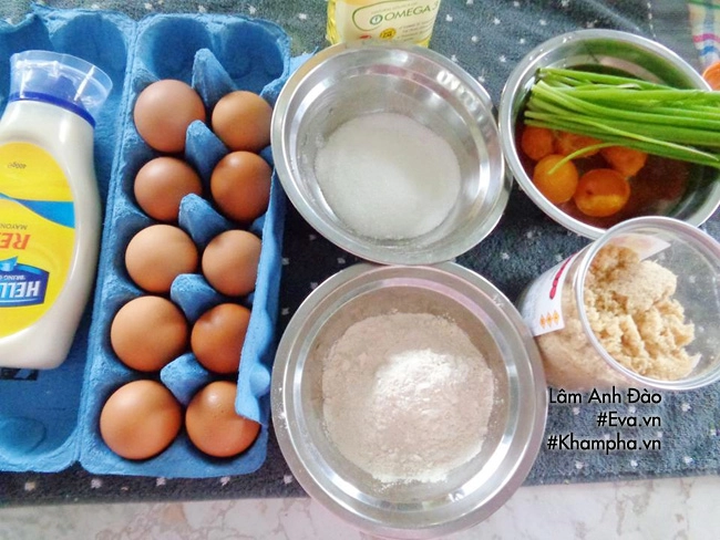Công thức bánh bông lan trứng muối mềm thơm ăn sáng ngon miễn chê - 1