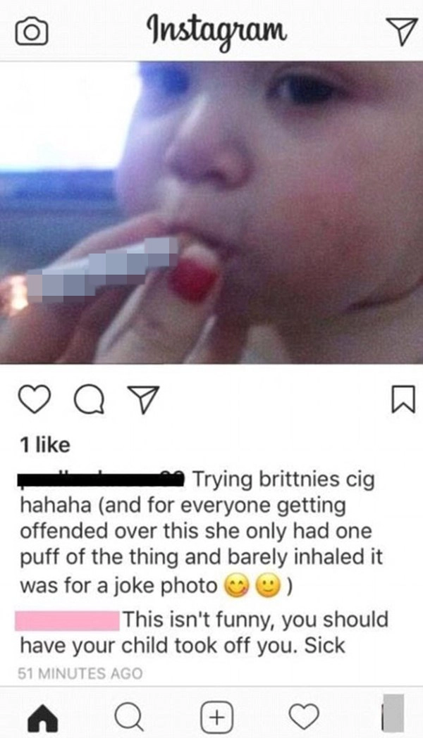Dân mạng phẫn nộ trước màn đùa cợt của người lớn cho bé trai thử hút thuốc lá - 1