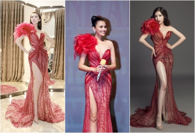 Đi thi hoa hậu nhưng loạt mỹ nhân chỉ toàn mặc lại váy cũ của sao việt - 5