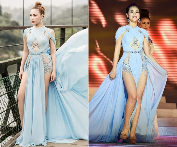 Đi thi hoa hậu nhưng loạt mỹ nhân chỉ toàn mặc lại váy cũ của sao việt - 11