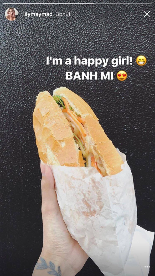 Lily maymac khoe ảnh ăn bánh mì việt nam làm cư dân mạng chao đảo - 1