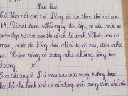 Văn miêu tả thời nay của học sinh cười đau ruột - 1