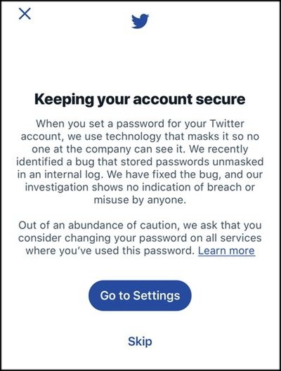 Bug trong tiến trình lưu mật khẩu khiến 330 triệu người dùng twitter phải đổi mật khẩu ngay bây giờ - 1
