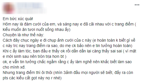 Cô dâu 21 tuổi đăng đàn than vãn khi già như bà cô của chú rể sau khi trang điểm - 1