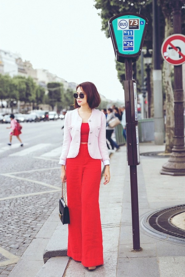 Cựu người mẫu đào lan phương sang chảnh với suit trên đường phố paris - 10