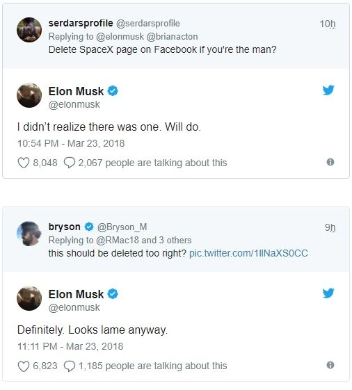 Elon musk troll facebook bằng cách xóa sổ 3 fanpage vài triệu lượt xem của mình - 1