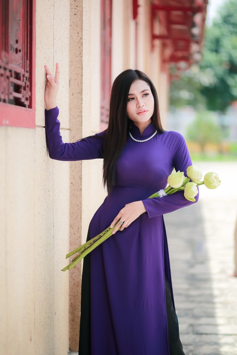 Hoa khôi thời trang dy khả hân tự tin diện áo dài trước thềm ms vietnam new world 2018 - 4