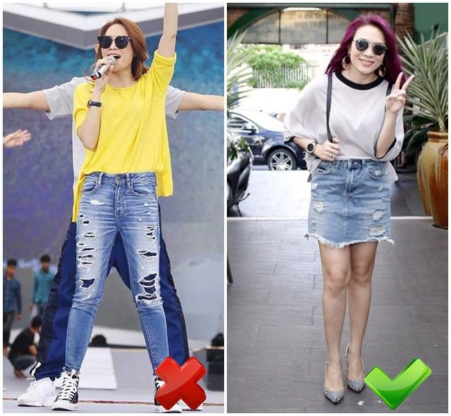 Đùi to chân ngắn như mỹ tâm chọn quần jeans cẩu thả là thảm họa ngay - 10