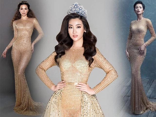 Hoa hậu đỗ mỹ linh biến hình với 2 chiếc váy trong gala kỷ niệm 30 năm hhvn - 10
