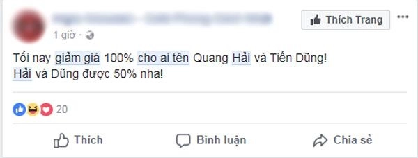 Cơn bão mang tên quang hải tiến dũng hàng loạt cửa hàng giảm giá mừng chiến thắng u23 việt nam - 4