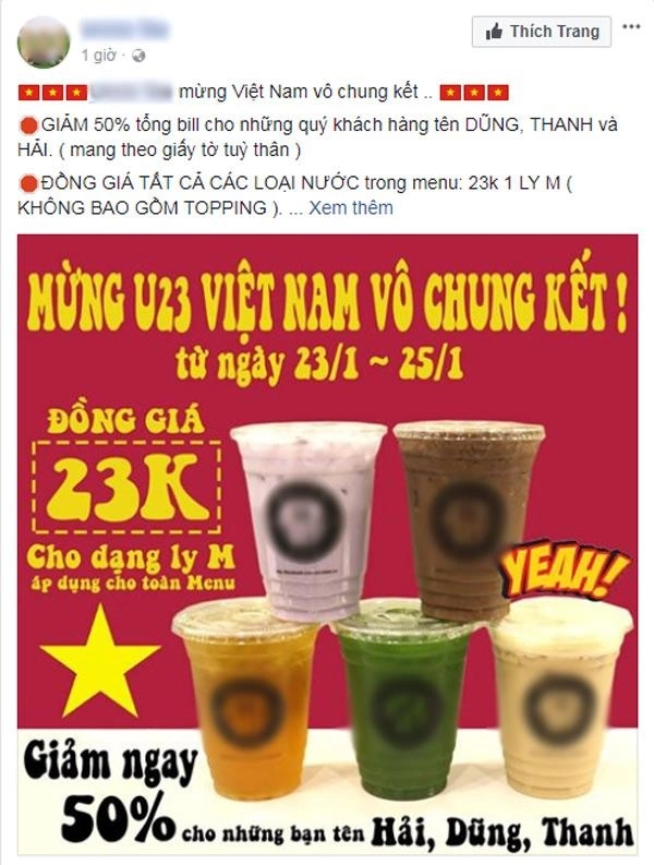 Cơn bão mang tên quang hải tiến dũng hàng loạt cửa hàng giảm giá mừng chiến thắng u23 việt nam - 9