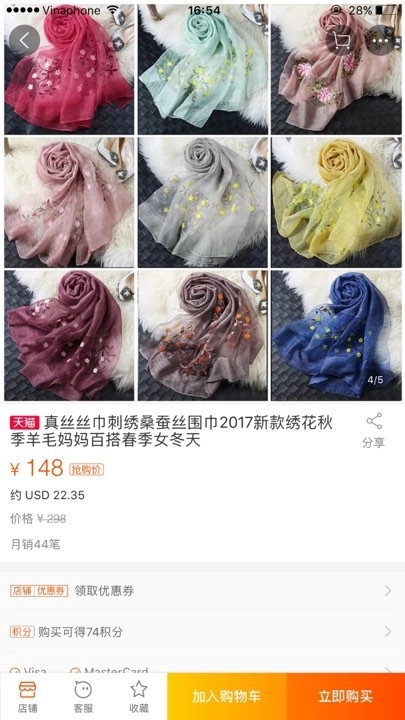 Khăn lụa khải silk bạc triệu ở việt nam chỉ có giá 20000 đồng trên trang bán hàng trung quốc - 3