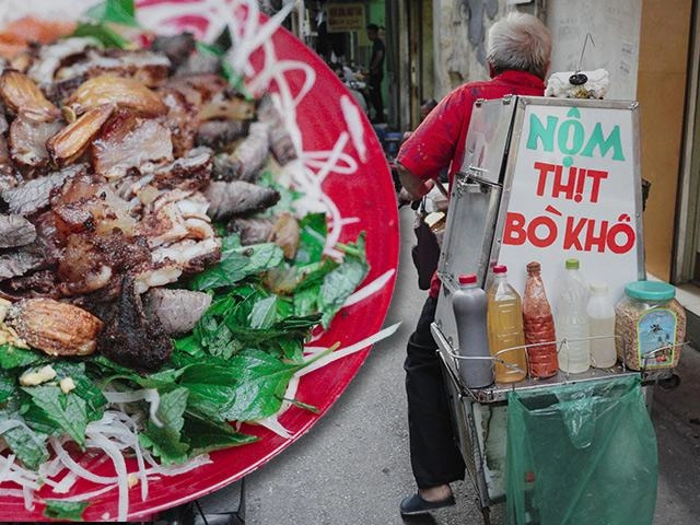 Quán nộm bò khô phố cổ 70 tuổi đông không có chỗ ngồi ngày bán hơn 200kg nguyên liệu - 11