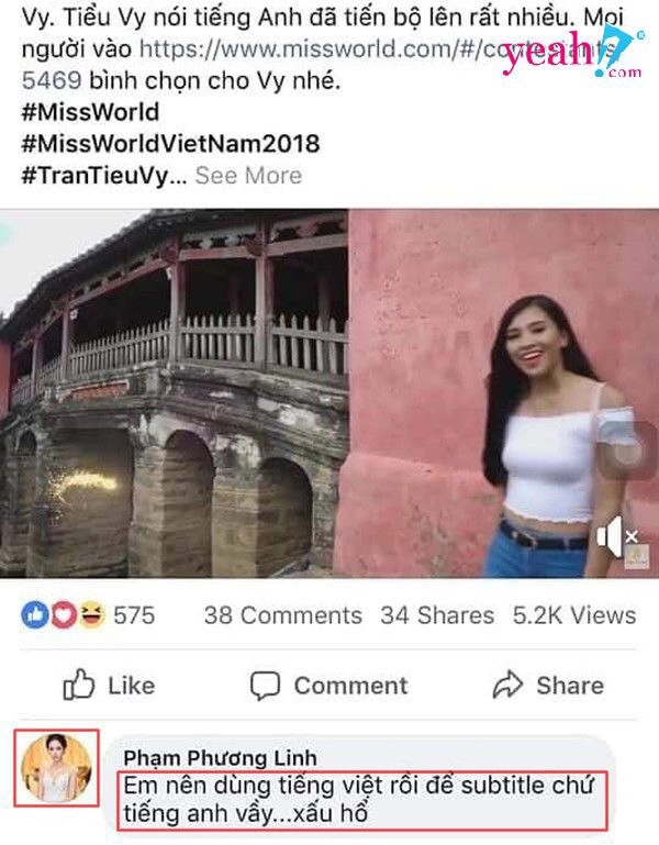 Á khôi áo dài phương linh bị ném đá khi chê tiếng anh của hoa hậu tiểu vy tại miss world 2018 đáng xấu hổ - 2