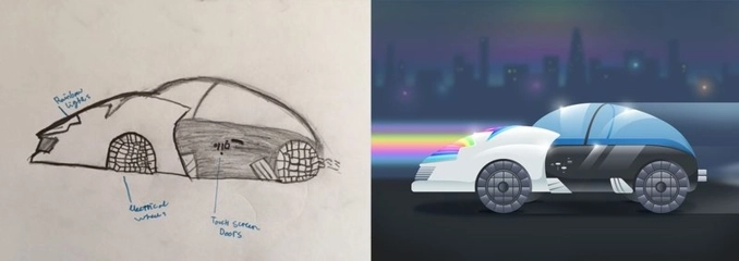 Điều gì sẽ xảy ra khi bạn nhờ trẻ em thiết kế xe hơi tương lai - 4