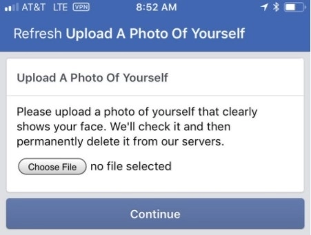 Facebook khóa tài khoản đòi người dùng upload ảnh selfie nếu muốn tiếp tục sử dụng - 1