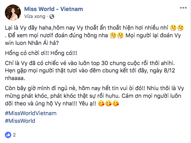 Tiểu vy lọt vào top 30 đêm chung kết miss world nhờ dự án nhân ái - 3