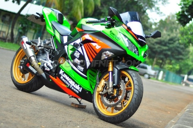 Kawasaki ninja 250r độ dàn chân hầm hố từ những đàn anh lớn - 1