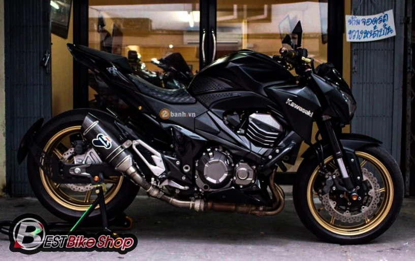 Kawasaki z800 độ phiên bản màu đen đầy huyền bí và phong cách - 1