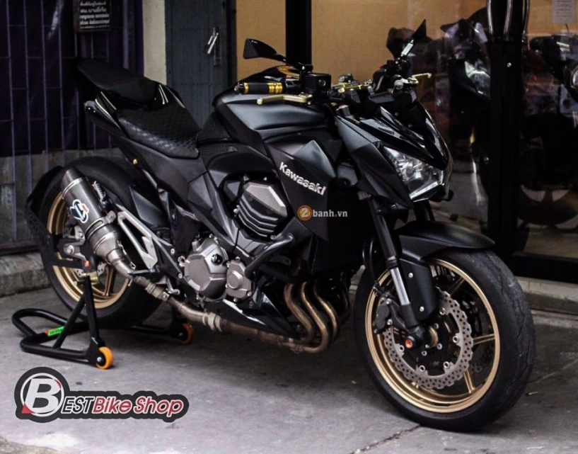 Kawasaki z800 độ phiên bản màu đen đầy huyền bí và phong cách - 2