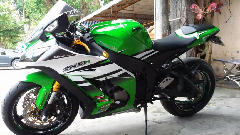 Kawasaki zx10-r trắng xanh long lanh - 1