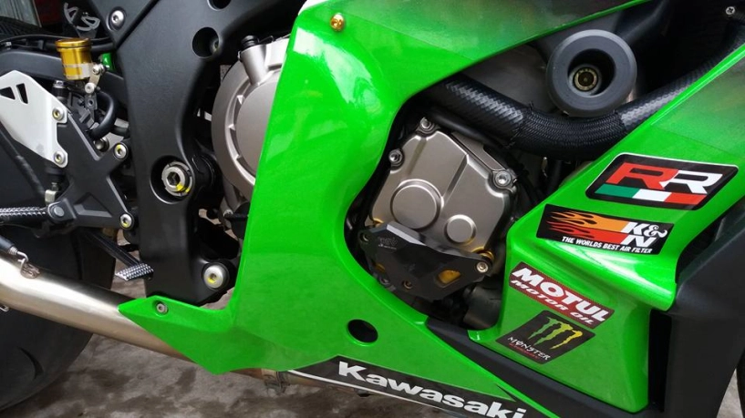 Kawasaki zx10-r trắng xanh long lanh - 5