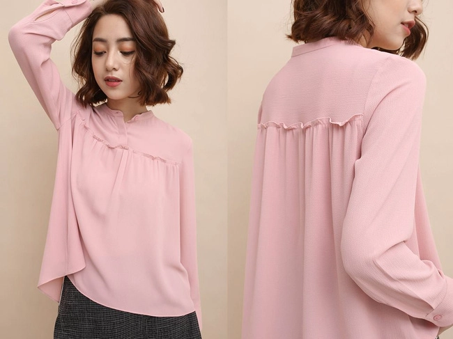 Loạt mẫu áo sơmiblouse trơn màu giá chưa đến 500 ngàn từ thương hiệu việt để các nàng chọn mua cho hè - 13