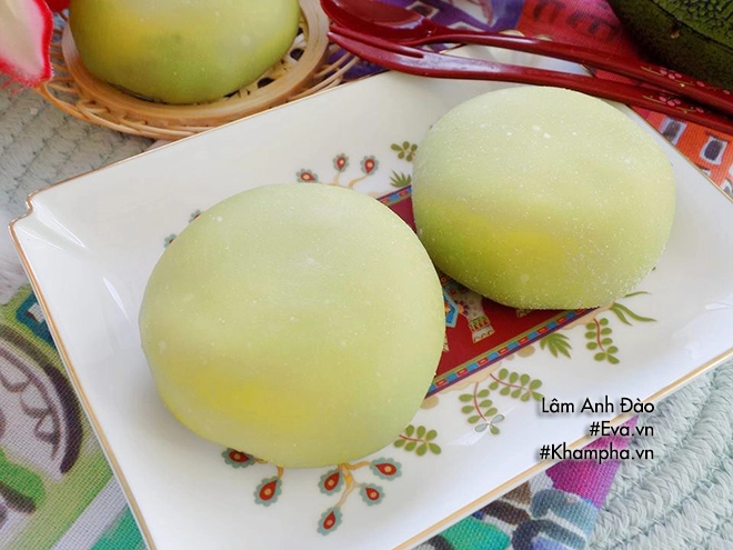 Bánh mochi lá dứa kem tươi sầu riêng mát lạnh tuyệt ngon - 8